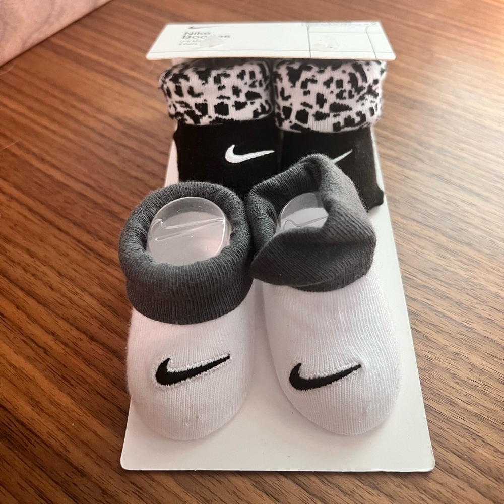 Nike Baby Booties Size 0-6 Months